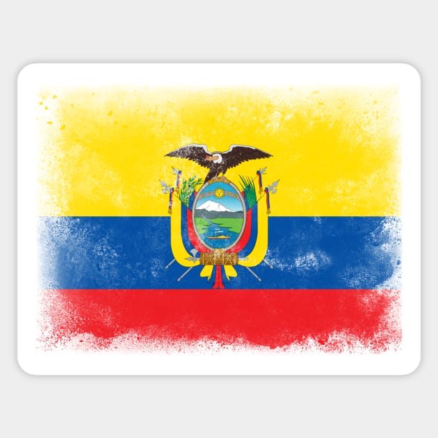 Ecuador Flag Sticker by psychoshadow